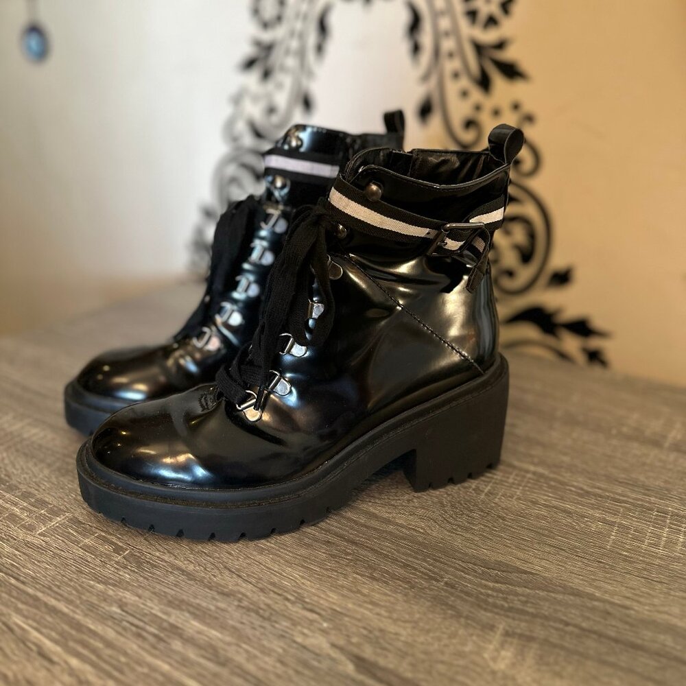Jellypop Black Combat Boots – Size 7.5